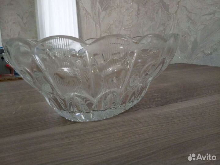 Ваза, салатник хрусталь