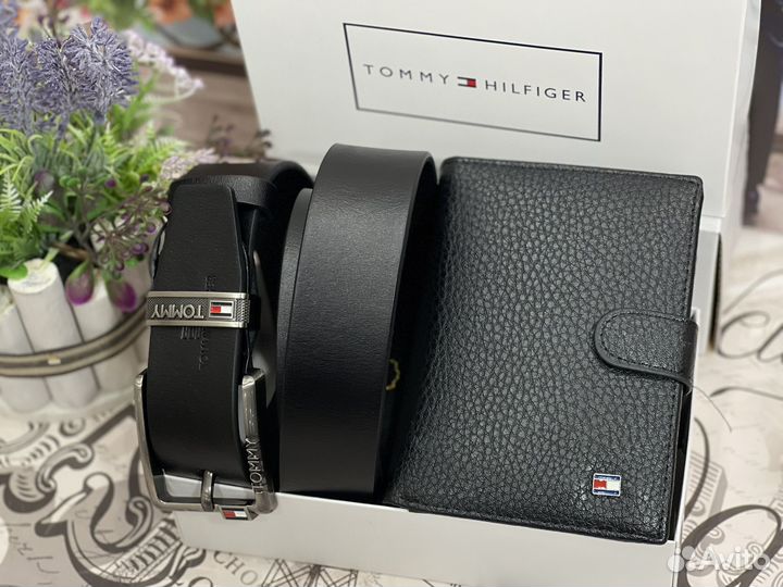 Мужской набор Ремень+портмоне Tommy Hilfinger