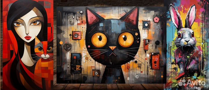 Интерьерные Картины с кошками