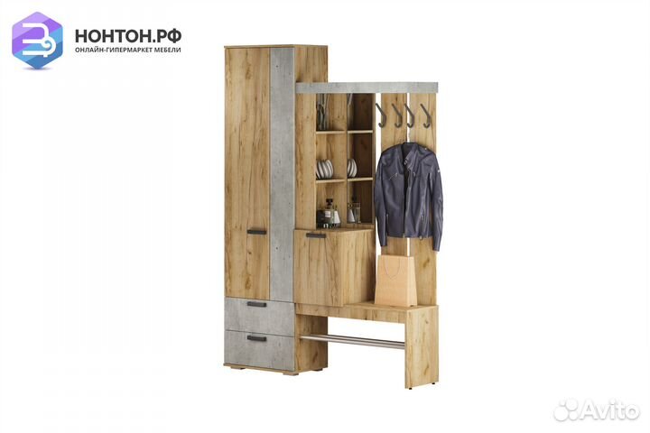 Прихожая Трамп крафт / бетон