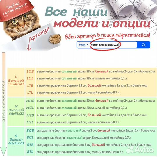 Лоток для котят и кошек STL, прозрачный, 0.7л