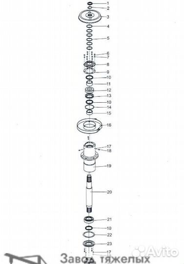 Вал быстроходный редуктора хода крана дэк-251