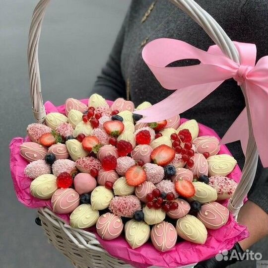 Букет из клубники в шоколаде