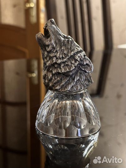 Чарка Волк воющий в серебре