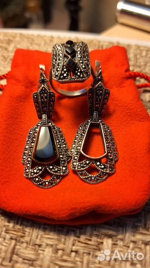 Серьги советские с марказитами