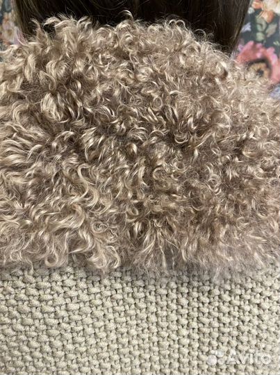 Вязаное пальто женское длинное