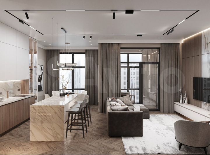 2-к. квартира, 89 м², 2/6 эт.