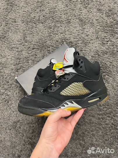 Nike air jordan 5 retro black metallic оригинал