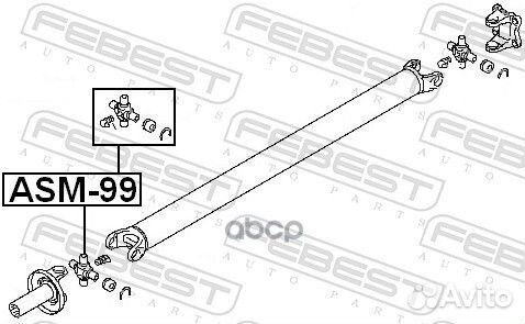 Крестовина карданного вала 30X71.5/101 ASM99 Fe