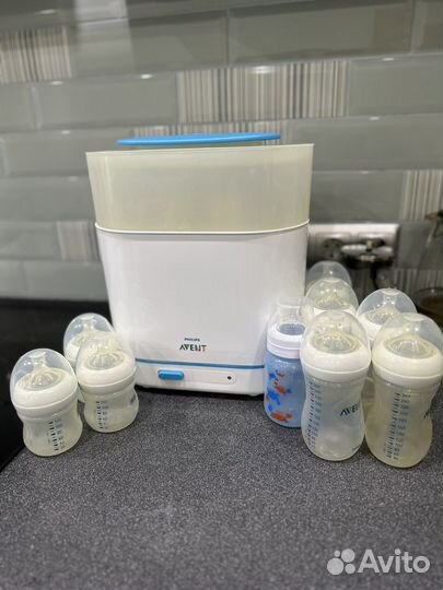 Стерилизатор avent с бутылочками