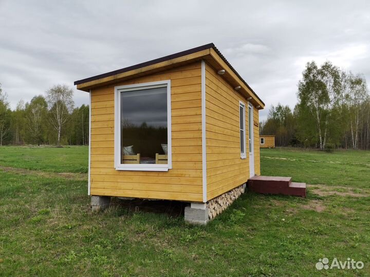 Дачный домик вагончик зимний