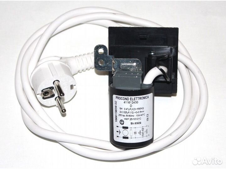 Сетевой шнур с фильтром стиралки Indesit, Ariston