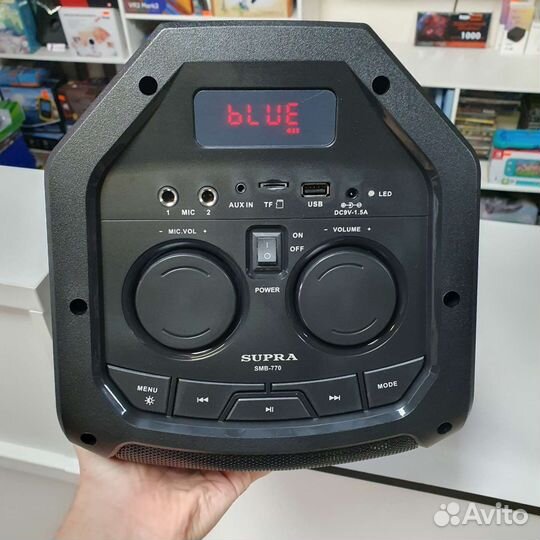 Колонка портативная Supra 500W + подсветка (новая)