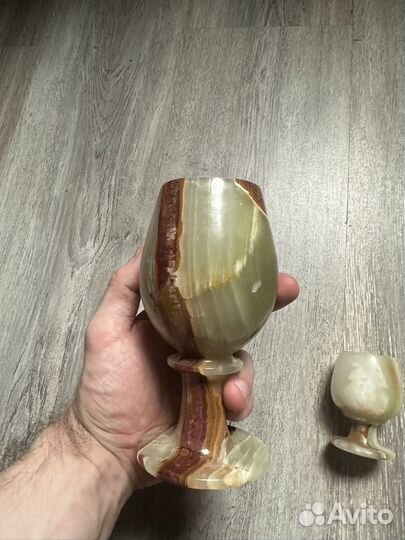 Чаща и стопка из оникса