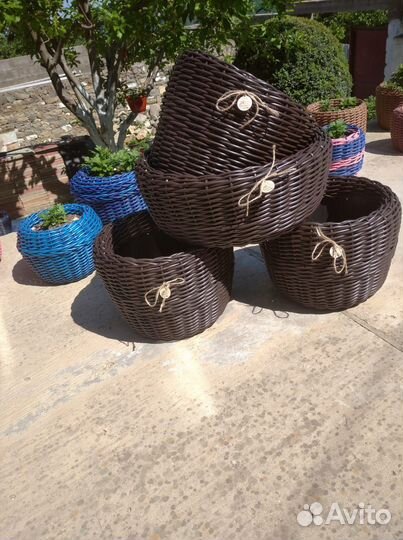Плетенные ведра(Кашпо)