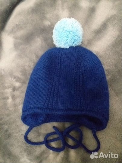 Шапка с помпоном, снуд, варежки