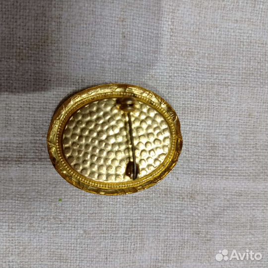 Брошь винтажная Камея (Ч, Б07)