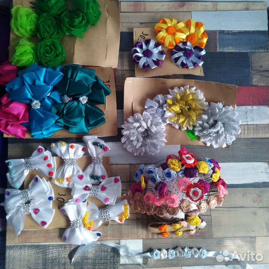 Канзаши. детские резинки,заколки, шпильки