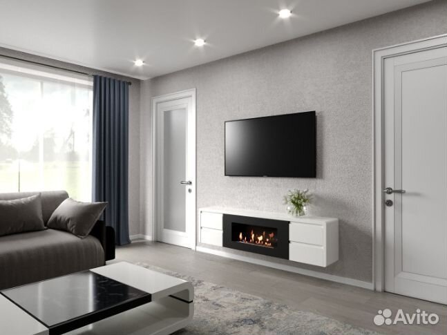 Тумба и биокамин Firelight BFP/P-1700 lux белая