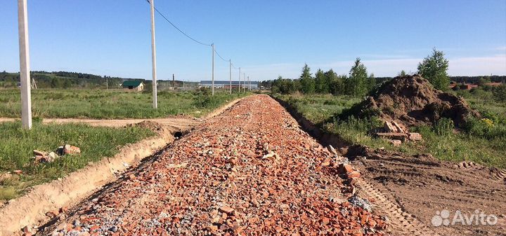 Строительство ремонт дорог, вторичный щебень