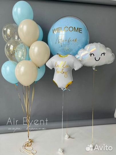 Воздушные шары на выписку из роддома