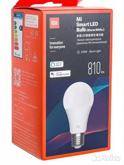 Лампа светодиодная Xiaomi Mi Smart LED Bulb