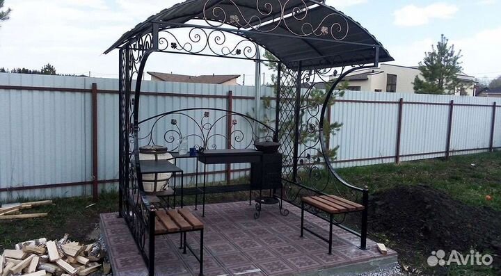 Мангальная зона из металла