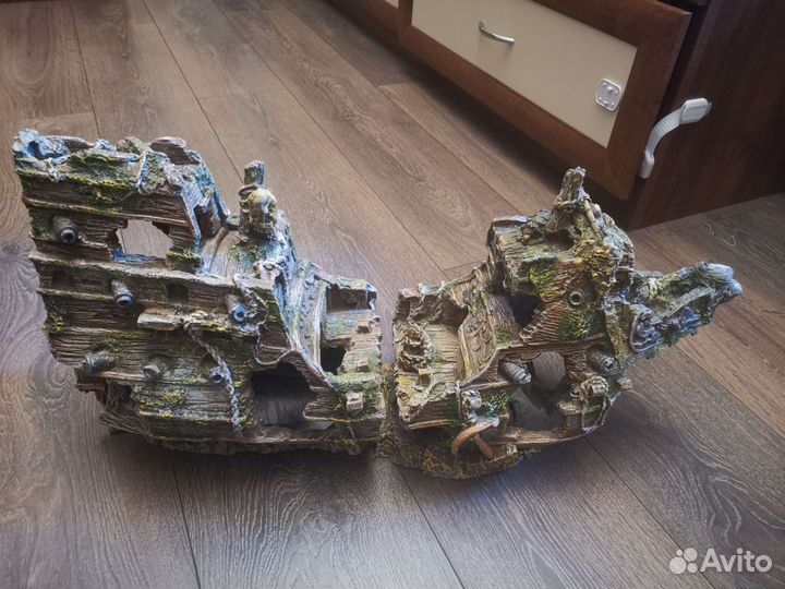 Затонувший корабль декор для аквариума