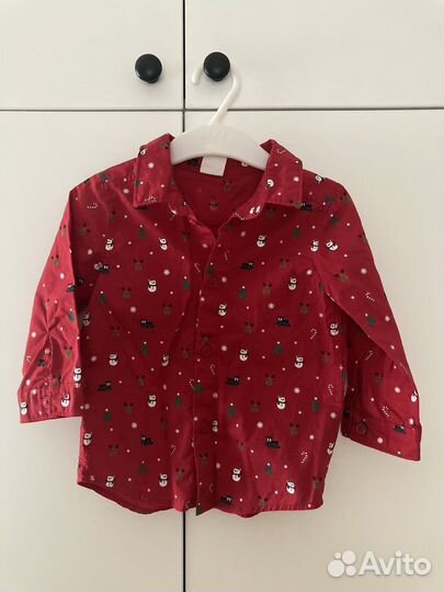 Рубашка детская новогодняя H&M