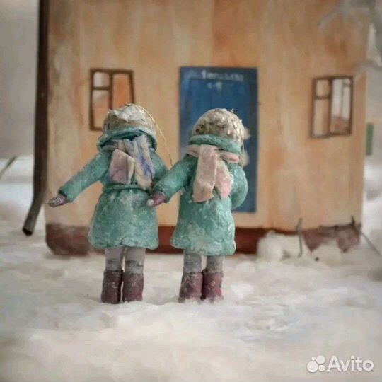 Ёлочная игрушка из ваты 