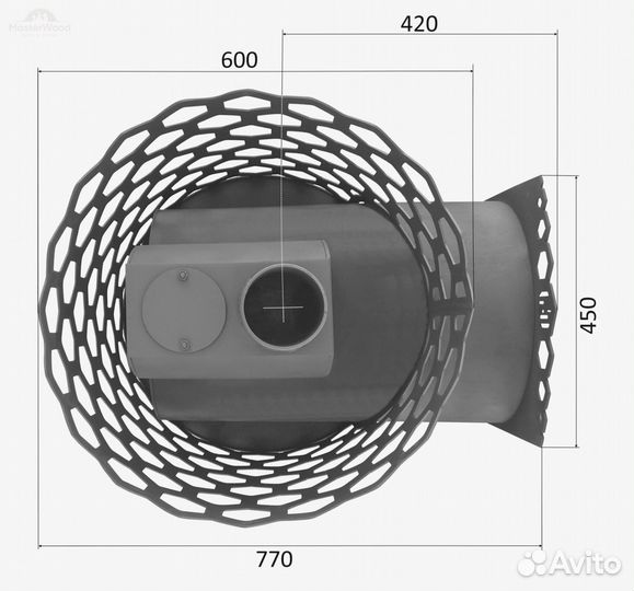 Печь для бани из 426 трубы 8мм