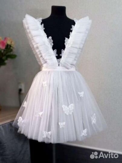 Белый школьный фартук 140-156