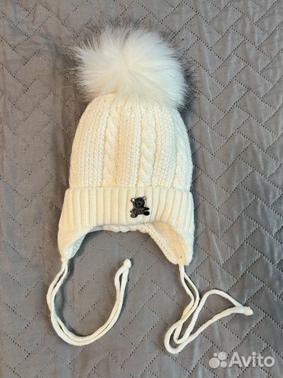 Шапка зимняя для девочки 42-46