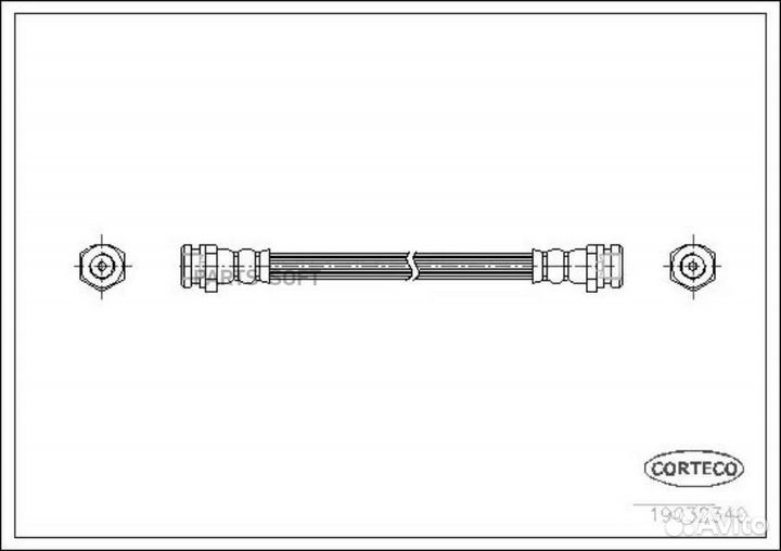 Corteco 19032340 Шланг тормозной mazda 323/626 -04