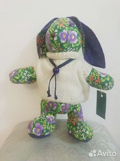 Зайка текстильный