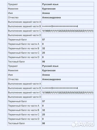 Репетитор по русскому языку, стобалльники