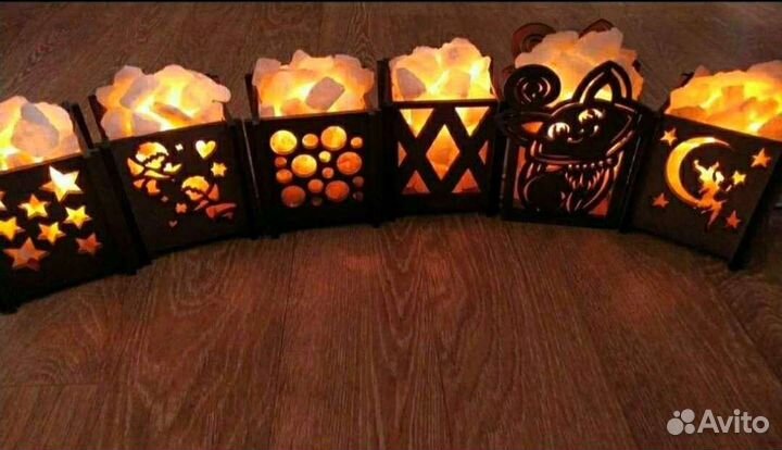 Солевая лампа 2-3 кг корзинка 