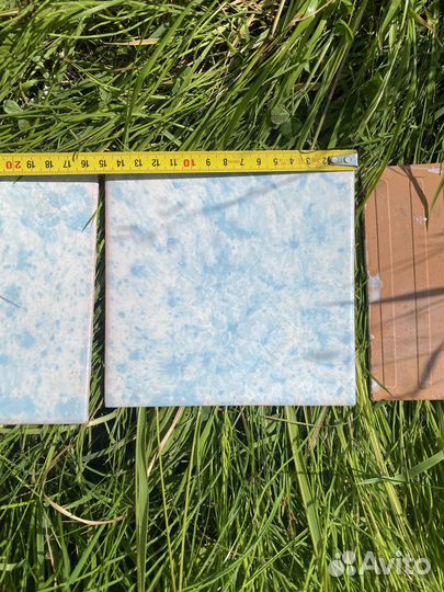 Плитка керамическая, голубая, 15*15см