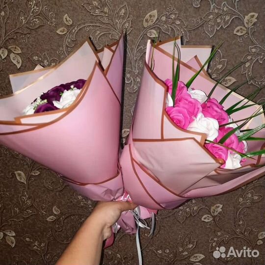 Букет из мыльных роз