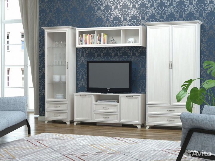 Шкаф-витрина со стеклом Мирелла