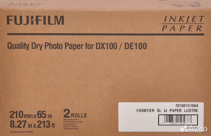 Фотобумага fuji, Картриджи - DX100/DE100 Original