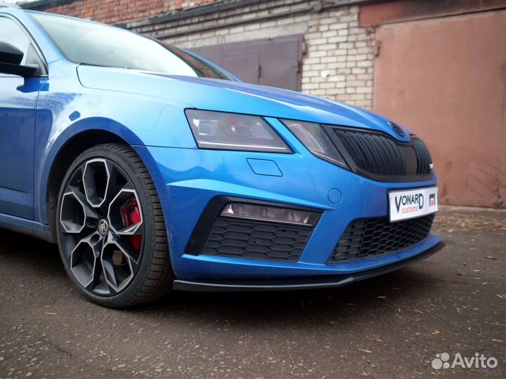 Сплиттер передний Skoda Octavia 3 A7 RS FL прилега