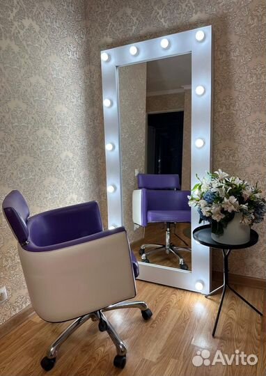 Гримерное зеркало с лампочками светодиодовыми