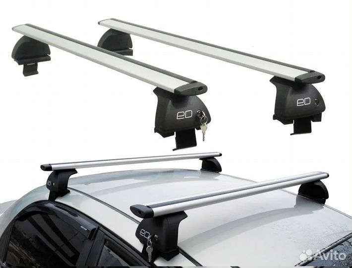 Багажник на крышу Киа Рио 3 хэтчбек (Kia Rio)