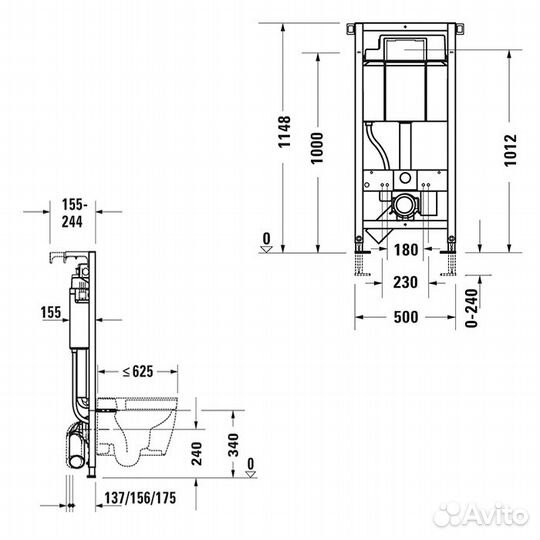 Duravit DuraSystem Инсталляция WD1013000000