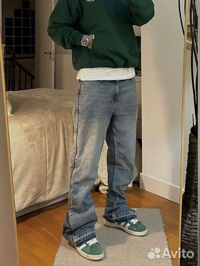 Джинсы zara клеш flared