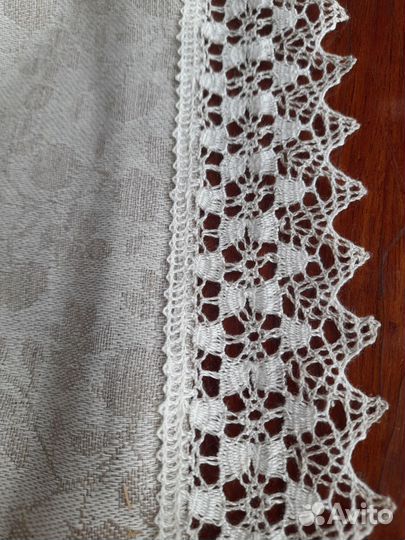 Штора с кружевом 60*145 лен