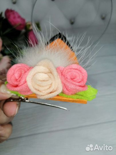 Ушки лисы (заколки, ободок)