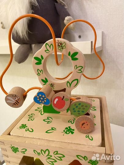 Кубик сортер деревянный