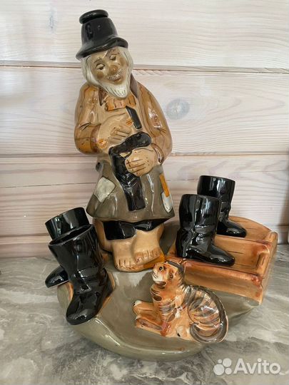 Статуэтка. Штоф. Гжель. Керамика СССР